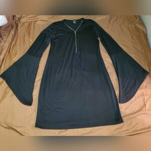 Rue21, Size Large, Black Dress With Long Flared Sleeves